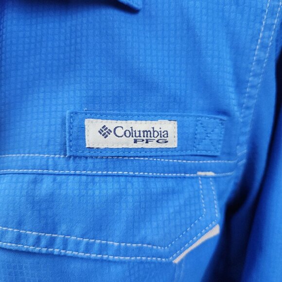 Columbia Performance Fishing Gear Lo Drag Long Sleeve Shirt Atoll Blue Women L - Picture 6 of 10